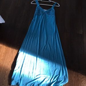 Long blue maxi dress